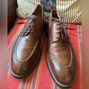 Faconnable Made in Italy Alan Leather Split Toe Lug Sole Derby in Brown Size 10